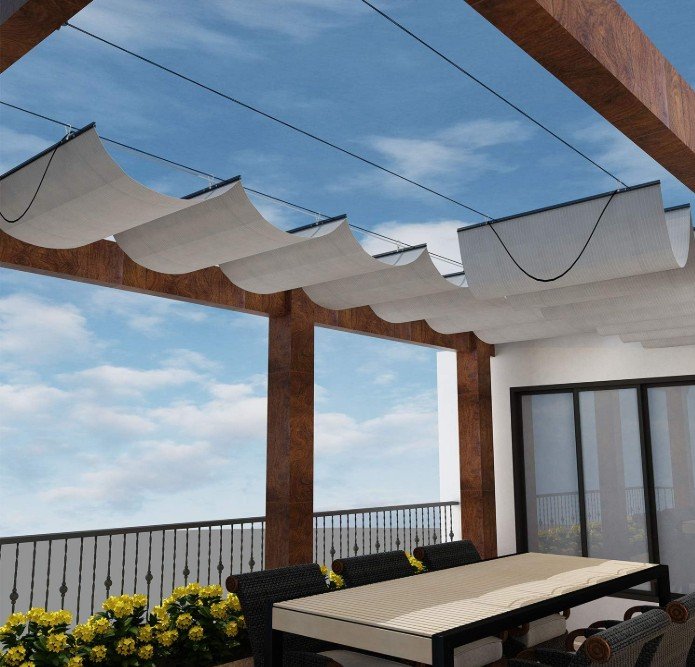 6 DIY Projects That Instantly Improve Your Space 8 Retractable sun shade canopy
