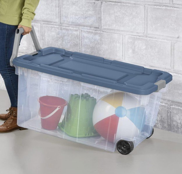 7 Smart Storage Ideas for Small Spaces 9 clear wheeled tote