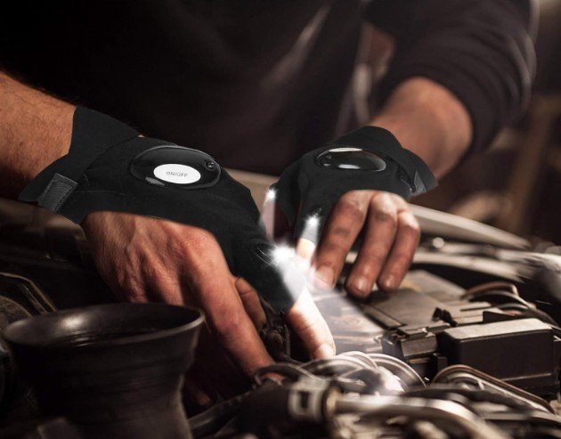 gloves with built in flashlight
