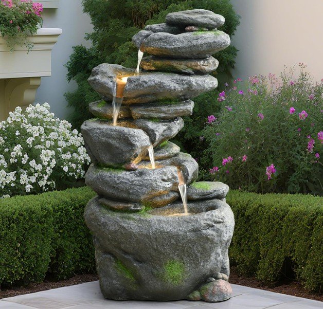 Patio Upgrades That Make a Bigger Difference Than You Think 7 outdoor water feature fountain