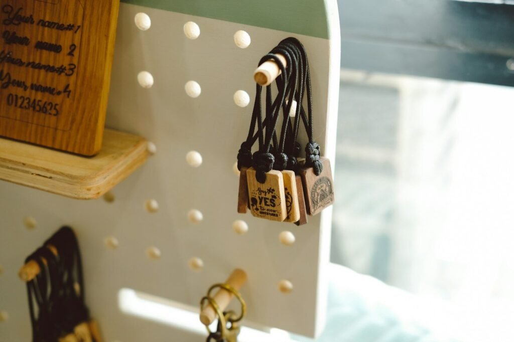 black and white clothes hanger