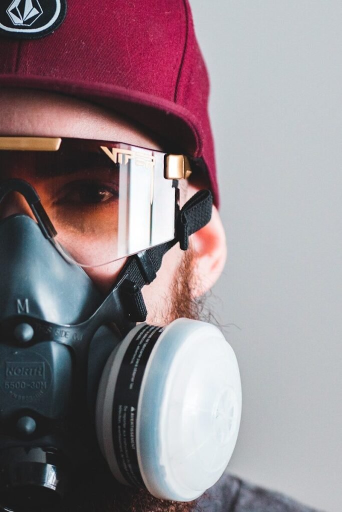 Common DIY Mistakes and How to Avoid Them 4 man in pink and black gas mask