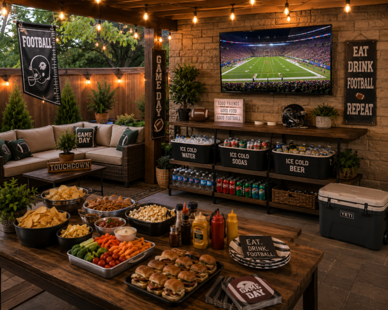 backyard game day patio
