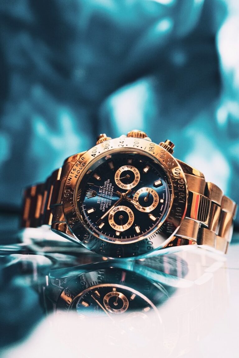 Watches That Make a Statement; silver and gold chronograph watch