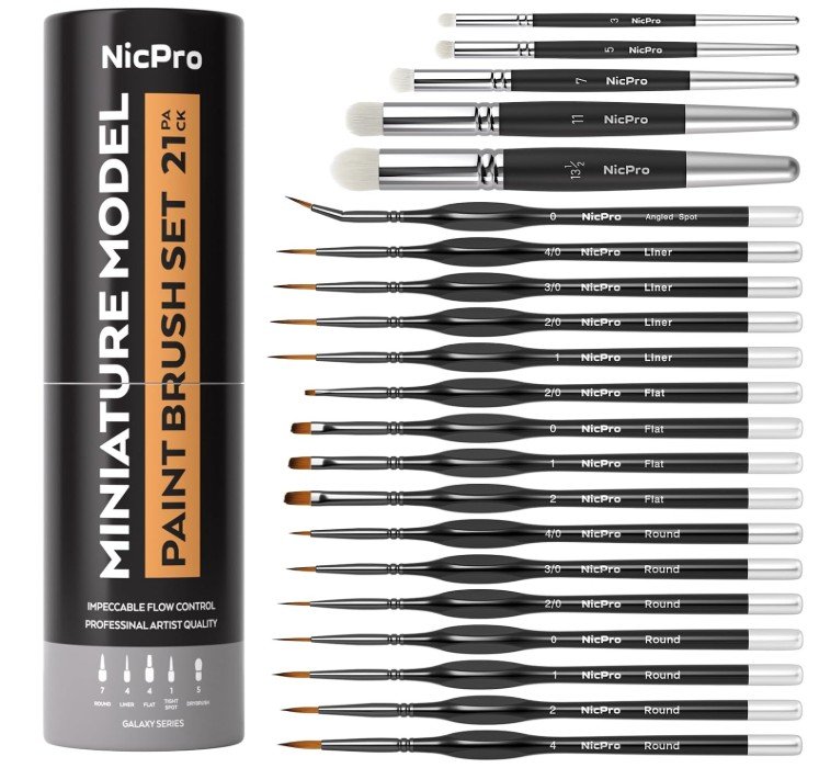 mini paintbrush set