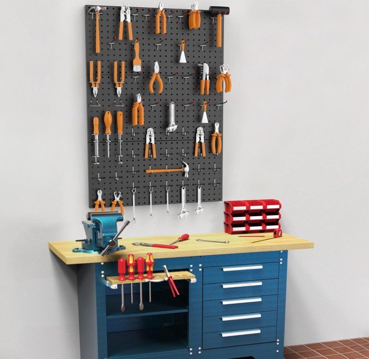 Storage Ideas for Small Garages; peg board