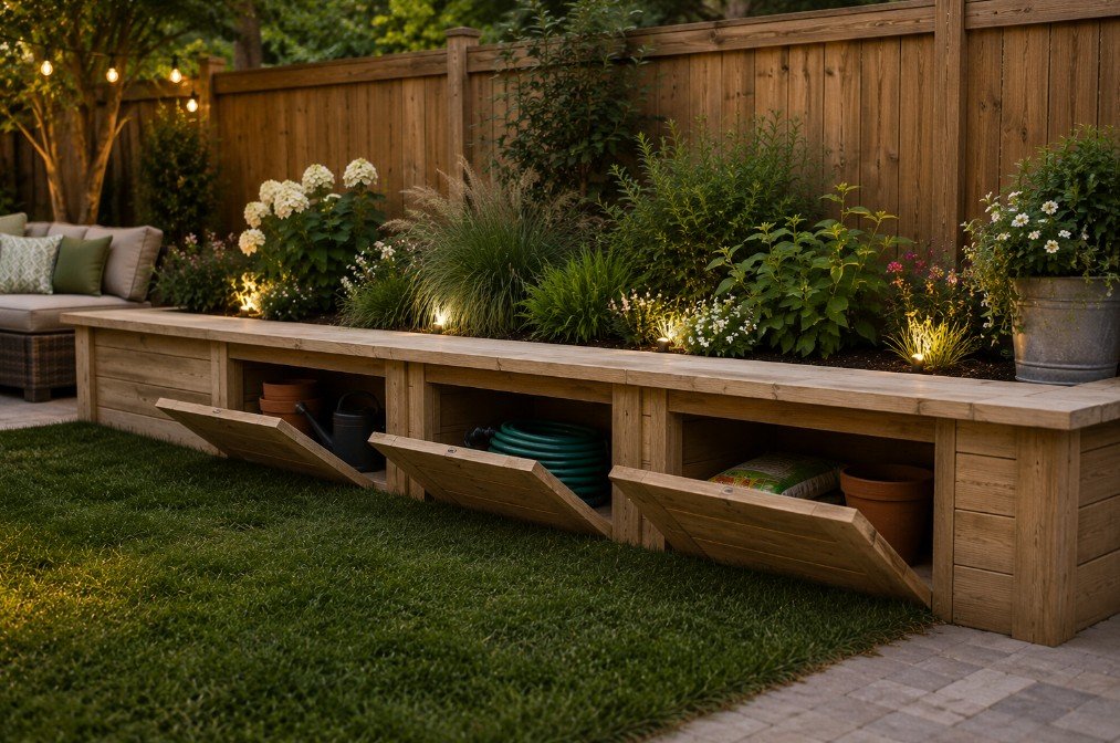 Alternative Storage Solutions That Avoid HOA Restrictions 4 planter storage; Alternative Storage Solutions