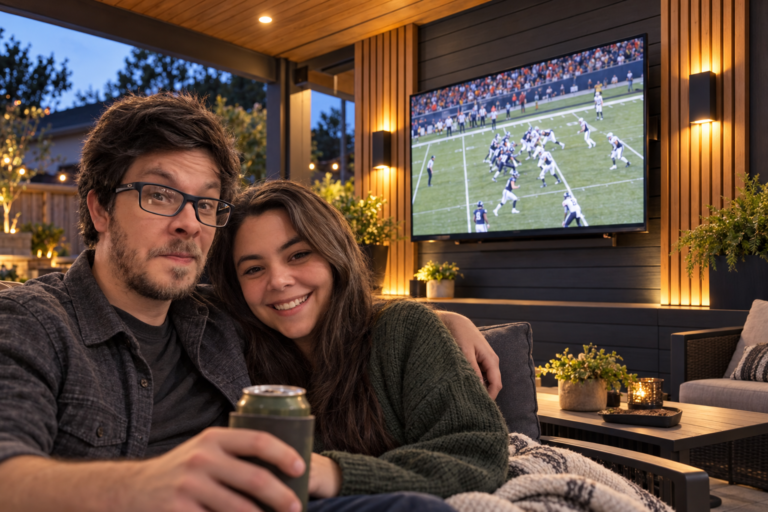 Weather-Resistant Outdoor TV Wall